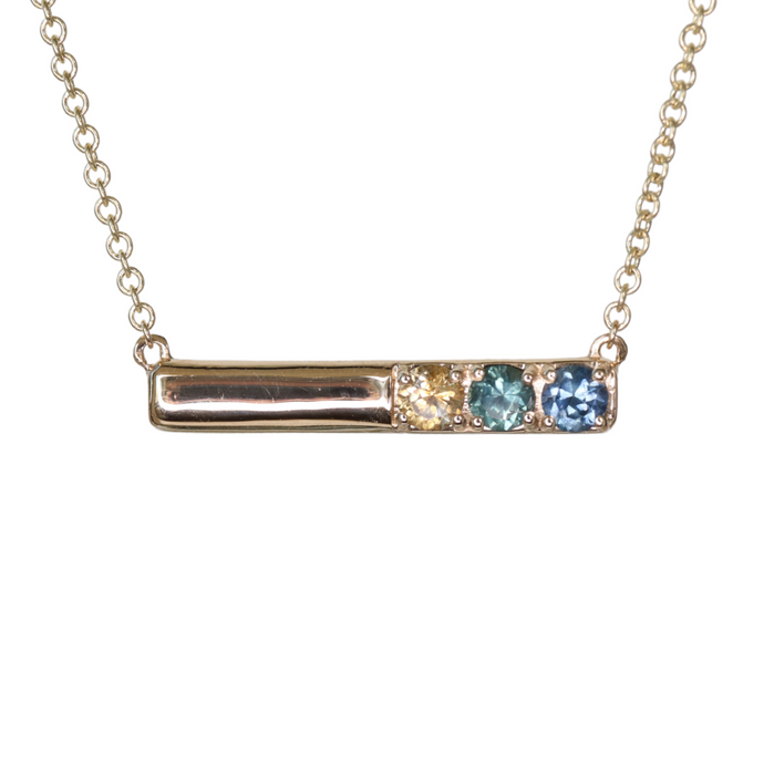 Sapphire bar necklace