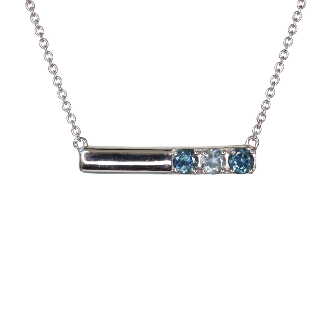 Sapphire bar necklace