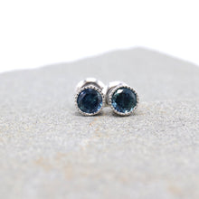 Load image into Gallery viewer, sapphire stud earrings
