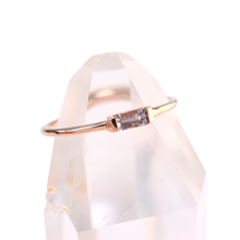 Load image into Gallery viewer, morganite baguette stacking ring
