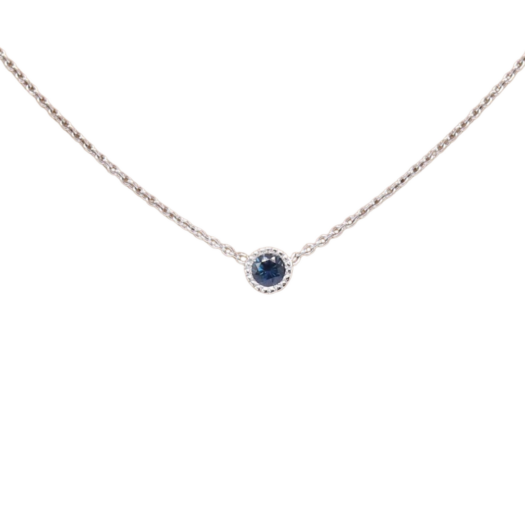 something blue sapphire pendant
